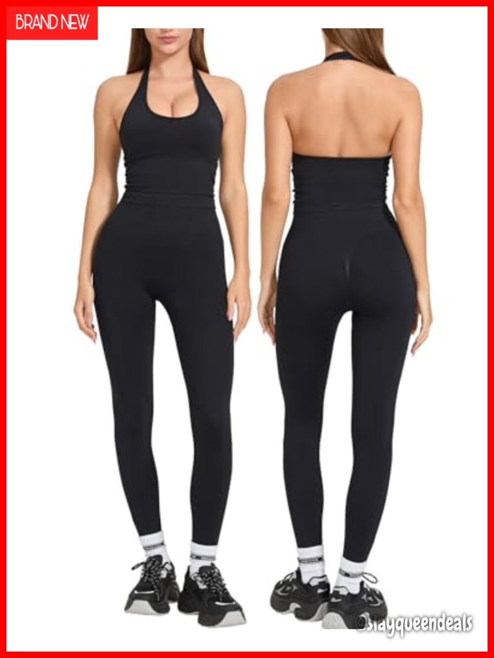 Halter Sports Bra & Butt Lifting Leggings 2 Piece Workout Set